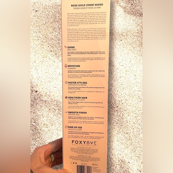 Foxybae Rose Gold 25mm curling wand. From a 2020 Fab Fit Fun box!! - Picture 6 of 8